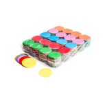 MAGIC FX PAPER CONFETTI ROUNDS 55MM - MULTI COLOUR